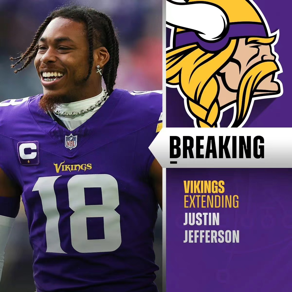 Le non-quart-arrière le mieux payé de l'histoire, Jefferson et le rêve violet des Vikings